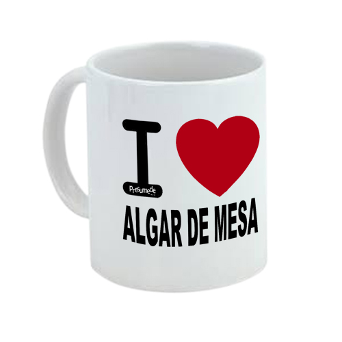 Astrolabio Hombre rico perecer Algar de Mesa (Guadalajara). Taza "I love". - Presumede