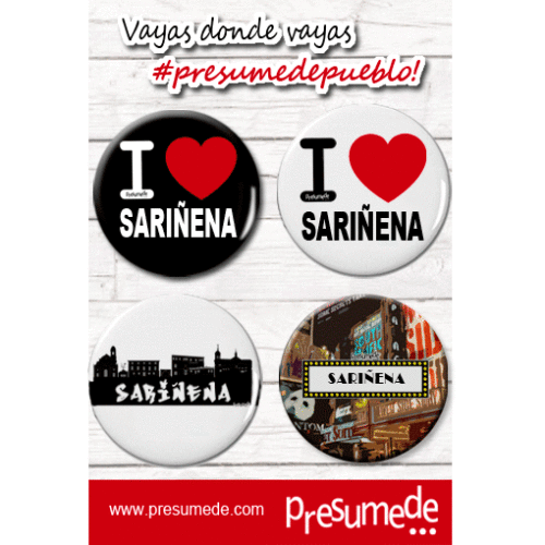 Sariñena (Huesca). Pack 4 chapas.)
