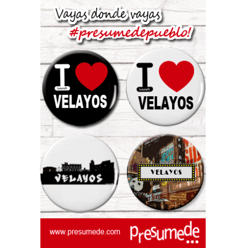 Velayos (Ávila). Pack 4 chapas.