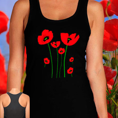 Camisetas con amapolas