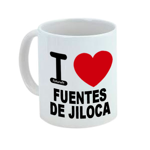 Taza Fuentes de Jiloca (Zaragoza) diseño "I Love"