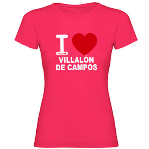 Villalón de Campos (Valladolid). Camiseta "I love". Color fucsia
