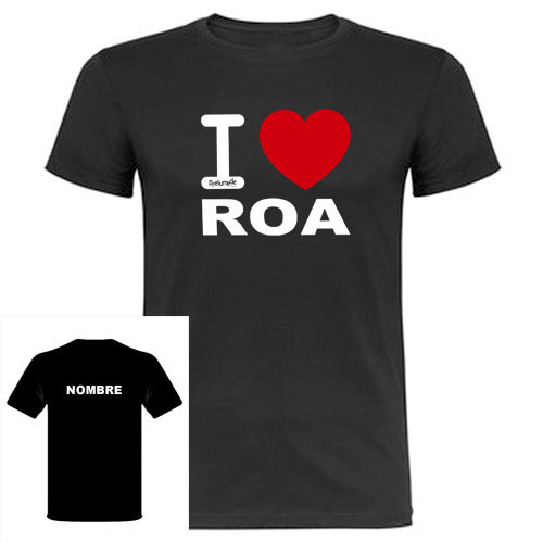 Camiseta I LOVE ROA personalizada con nombre