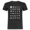 Camiseta con iconos universales para viajeros