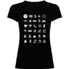 Camiseta con iconos universales para viajeros