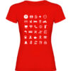 Camiseta con iconos universales para viajeros