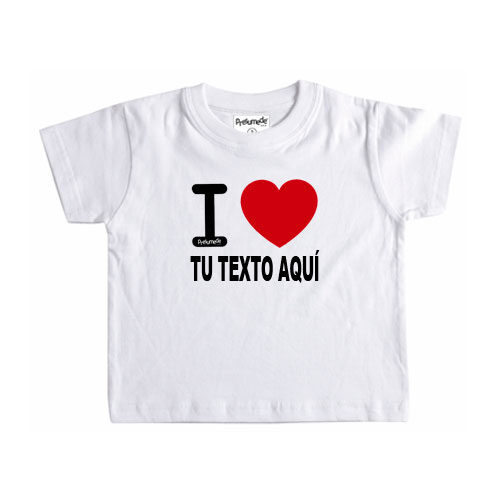 Camiseta I Love personalizada