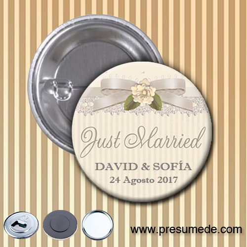 Chapas para boda lazo