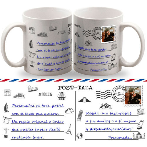 Taza postal personalizada