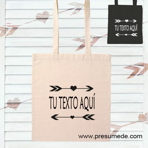 Bolsa de algodón con flechas personalizada