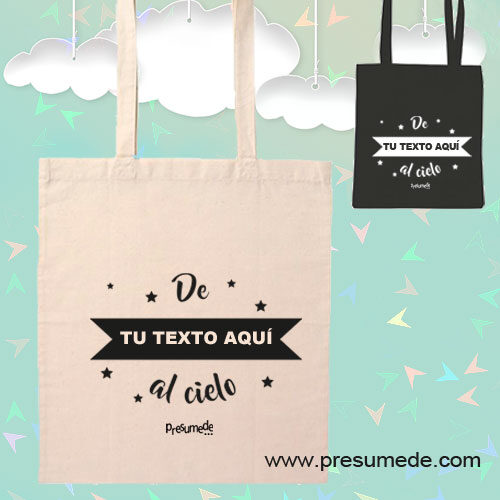 Bolsa de algodón al cielo personalizada