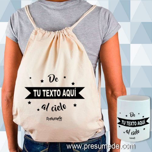 Oferta mochila y taza Al cielo