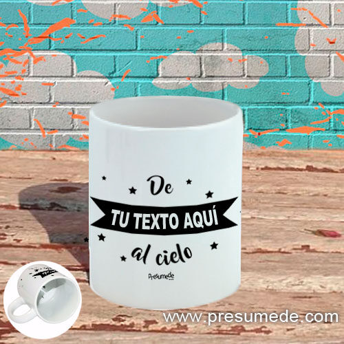 Taza al cielo personalizada