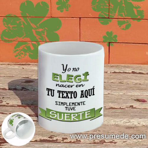 Taza Yo no elegí nacer en personalizada