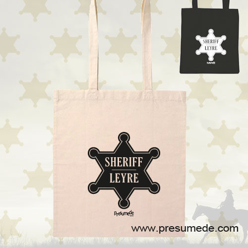 Bolsa de algodón Sheriff personalizada