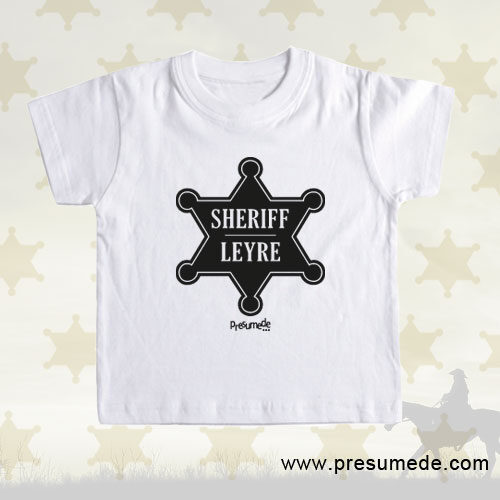 Camiseta Sheriff personalizada para niños