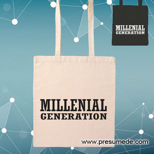 Bolsa de algodón millenial generation