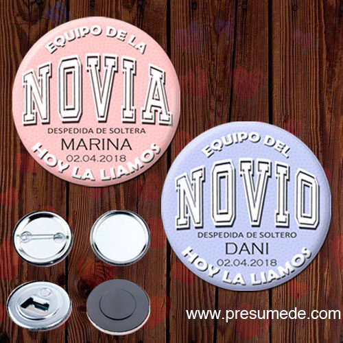 Chapas para despedidas equipo del