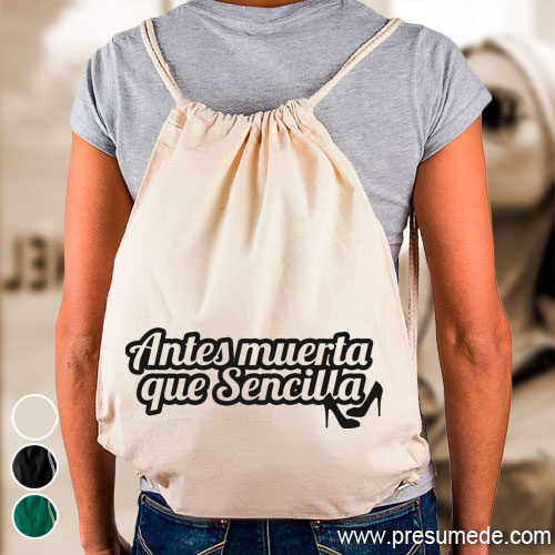 Mochila antes muerta que sencilla