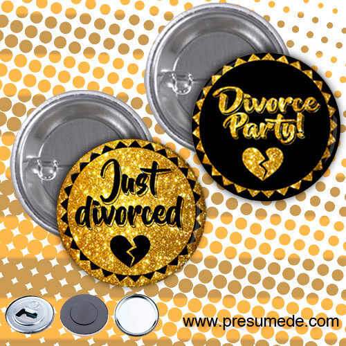 Chapas para fiesta de divorcio just divorced