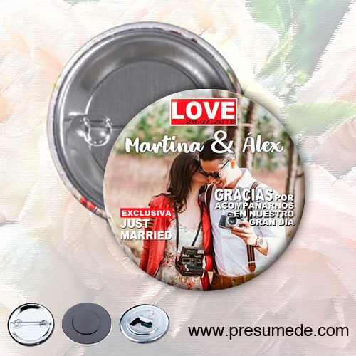 Chapas para boda revista love