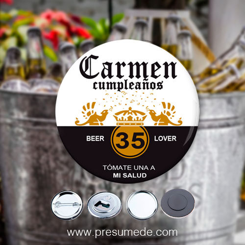 Chapas para cumpleaños coronita