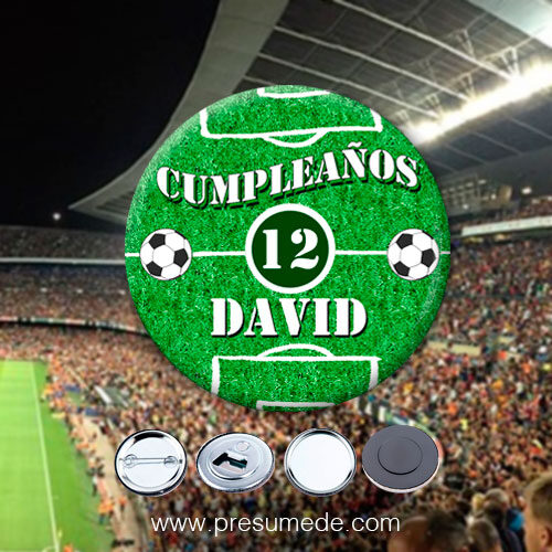 Chapas para cumpleaños fútbol