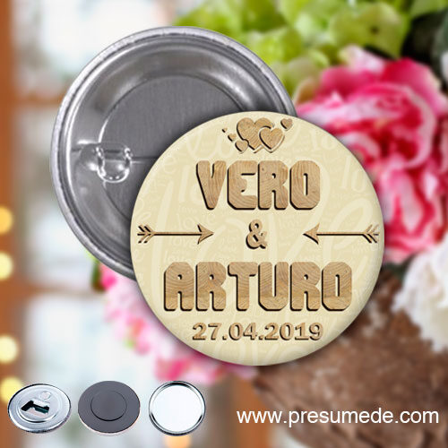 Chapas para boda letras de madera