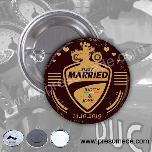 Chapas para boda Ducati