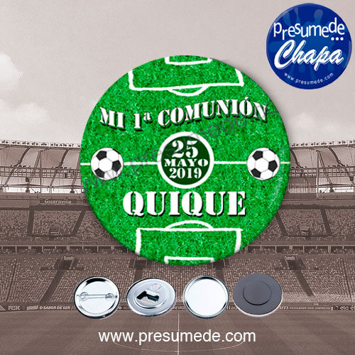 Chapas para comunión fútbol