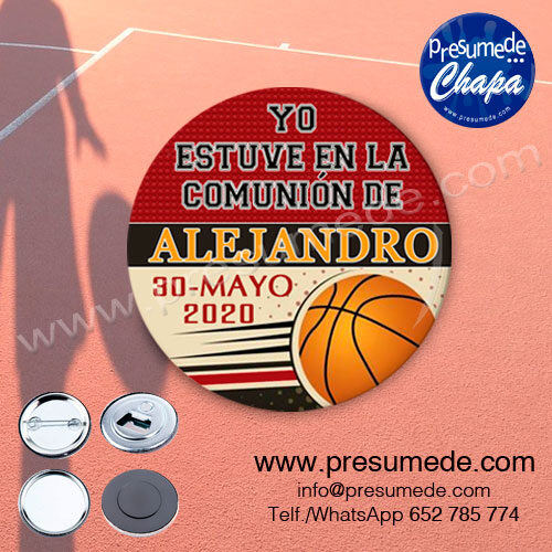 Chapas para comunión baloncesto