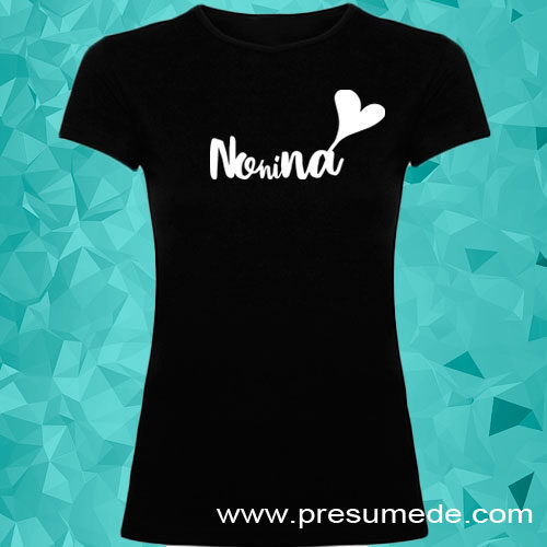 Camiseta no ni ná de mujer color negro