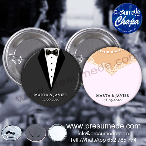 Chapas para boda trajes de novios