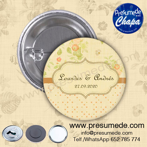 Chapas para boda vintage