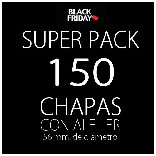 Pack black 150 chapas