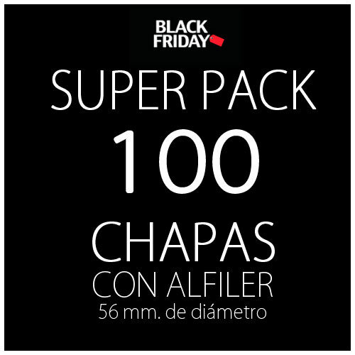 Pack black 100 chapas