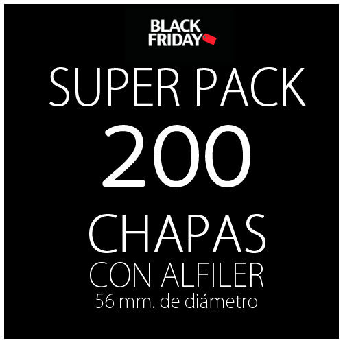 Pack black 200 chapas