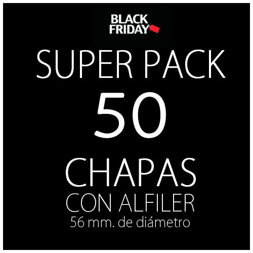 Pack black 50 chapas