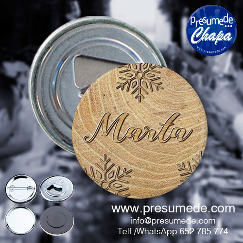 Chapas navidad efecto madera