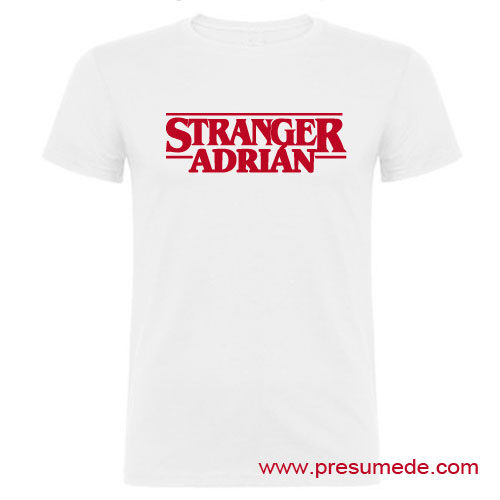 camiseta stranger things color blanco chico