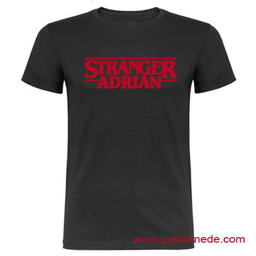 camiseta stranger things color negro chico