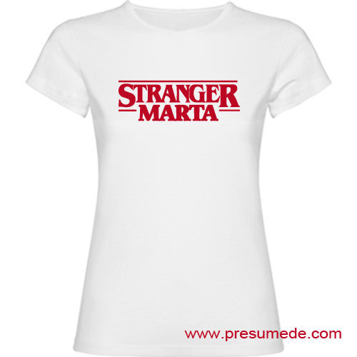 camiseta stranger things color blanco chica