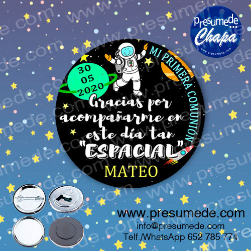 Chapas para comunión espacial