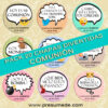 Chapas pack para comunión con frases divertidas