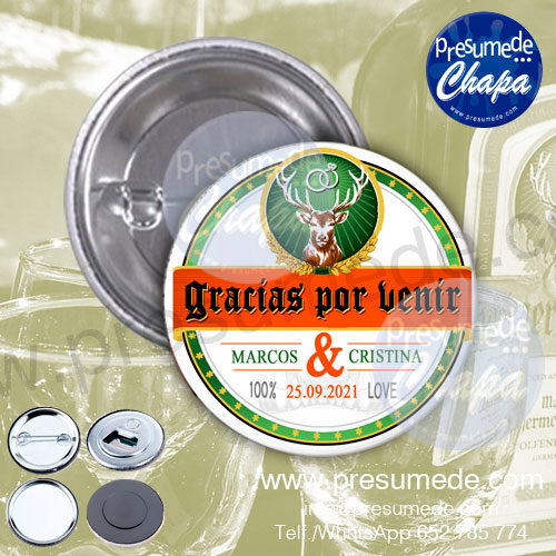 Chapas para boda Jägermeister