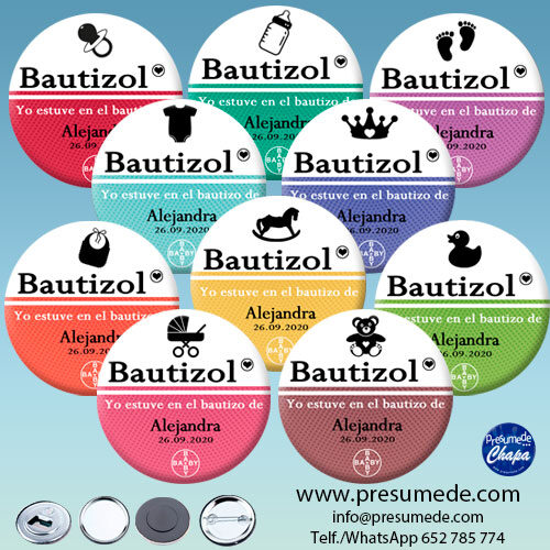 Chapas para bautizo medicamentos