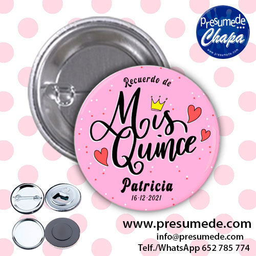 Chapas para mis 15 confeti