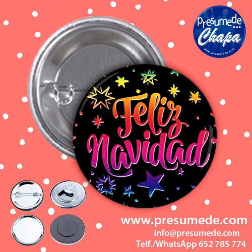 Chapas para navidad estrellas multicolor