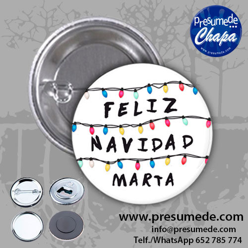 Chapas para navidad stranger things