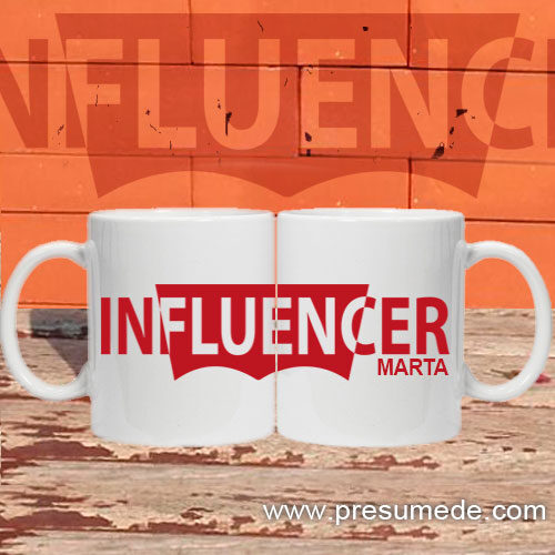 Taza influencer con nombre